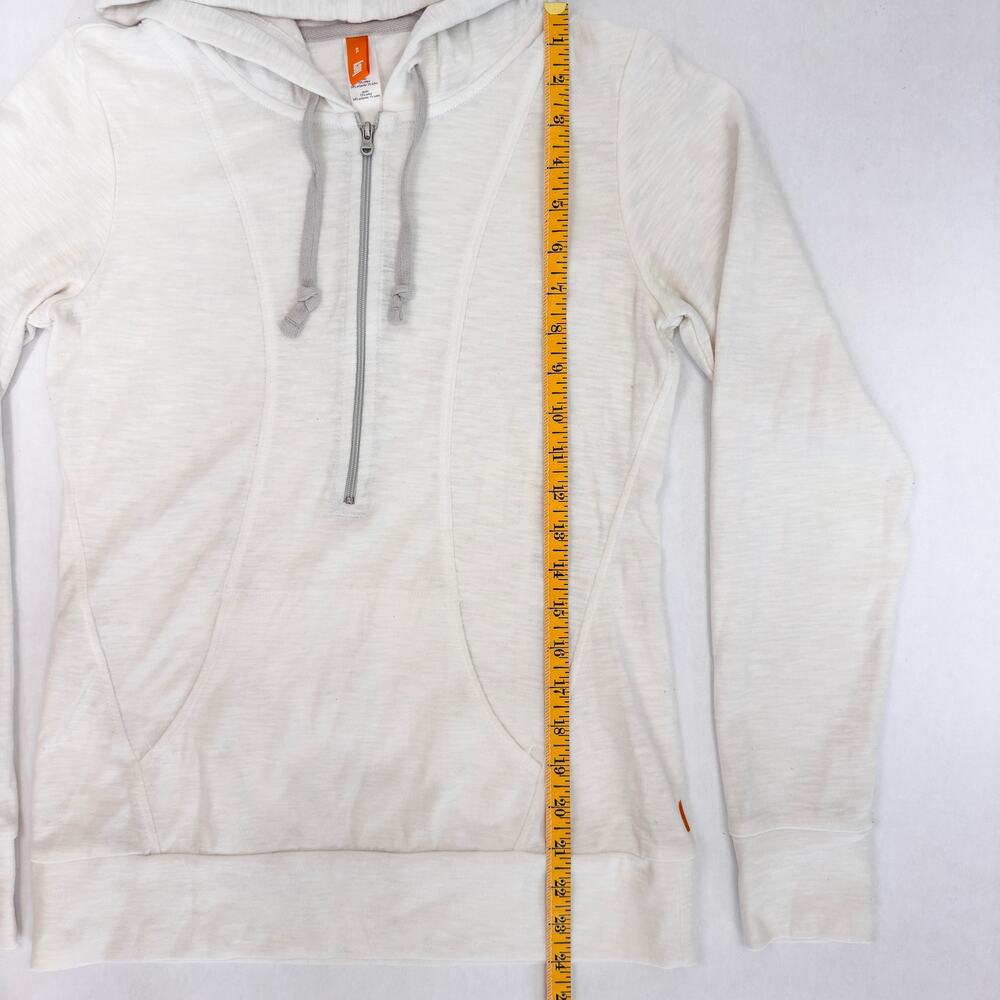 Lucy Women's Hoodie Size S | Lightweight White Half-zip - Picture 3 of 8